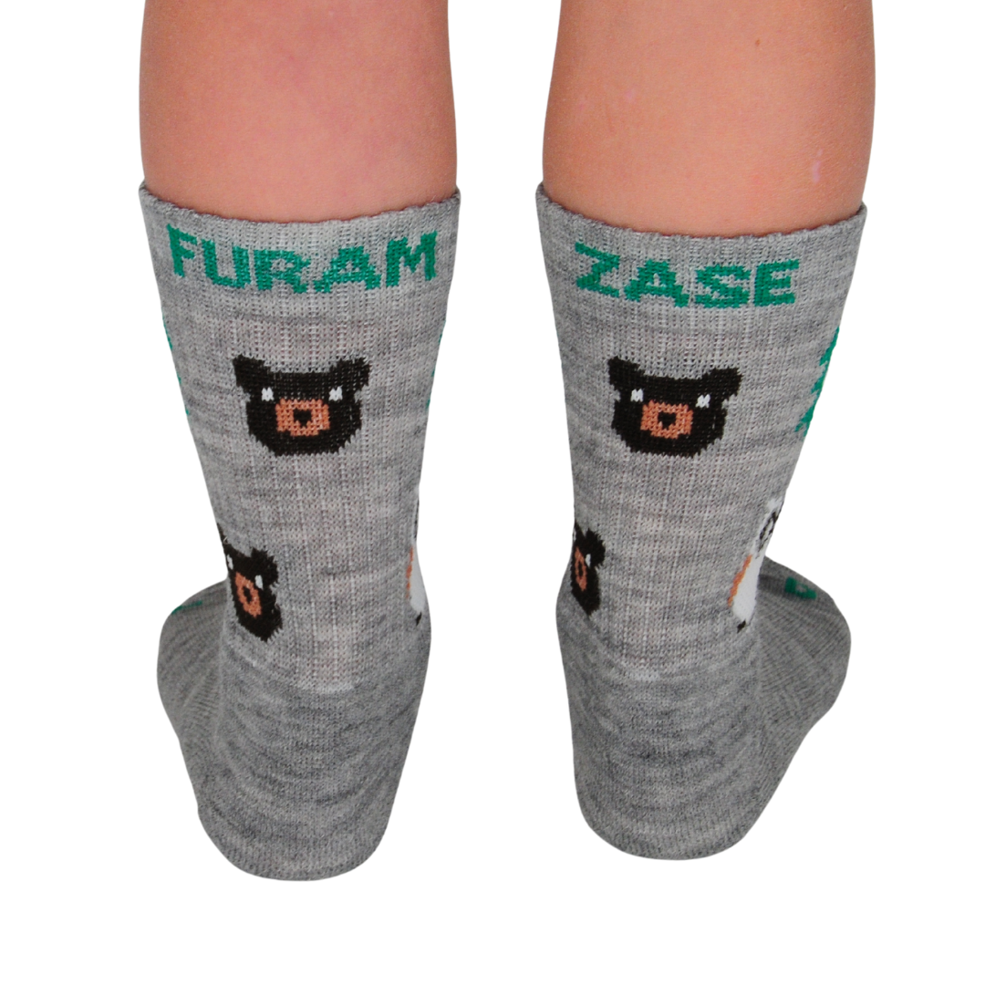 FOREST FRIENDS - otroške merino nogavice