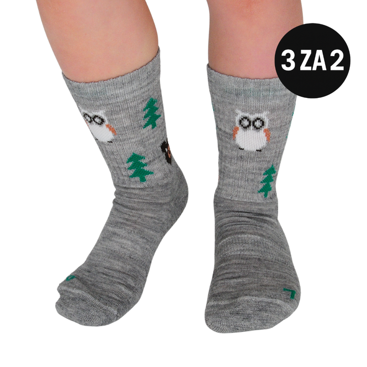 FOREST FRIENDS - otroške merino nogavice