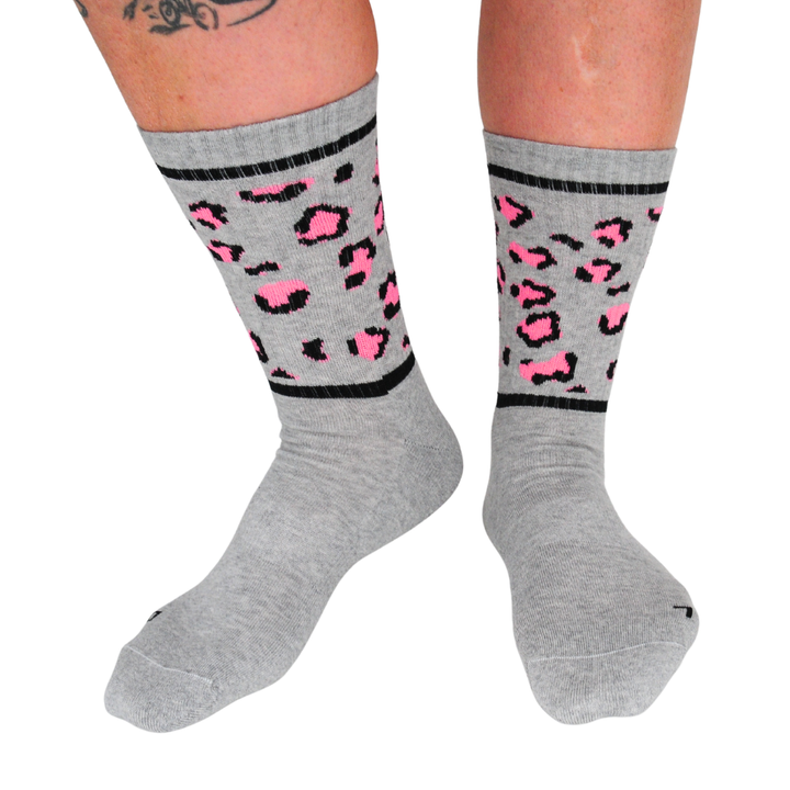 LEOPARD PINK - casual/sport nogavice