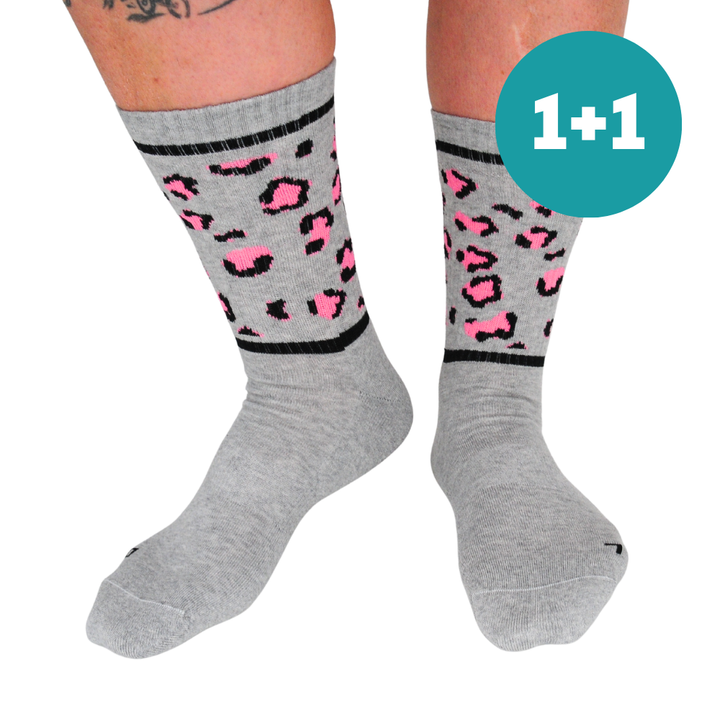 LEOPARD PINK - casual/sport nogavice