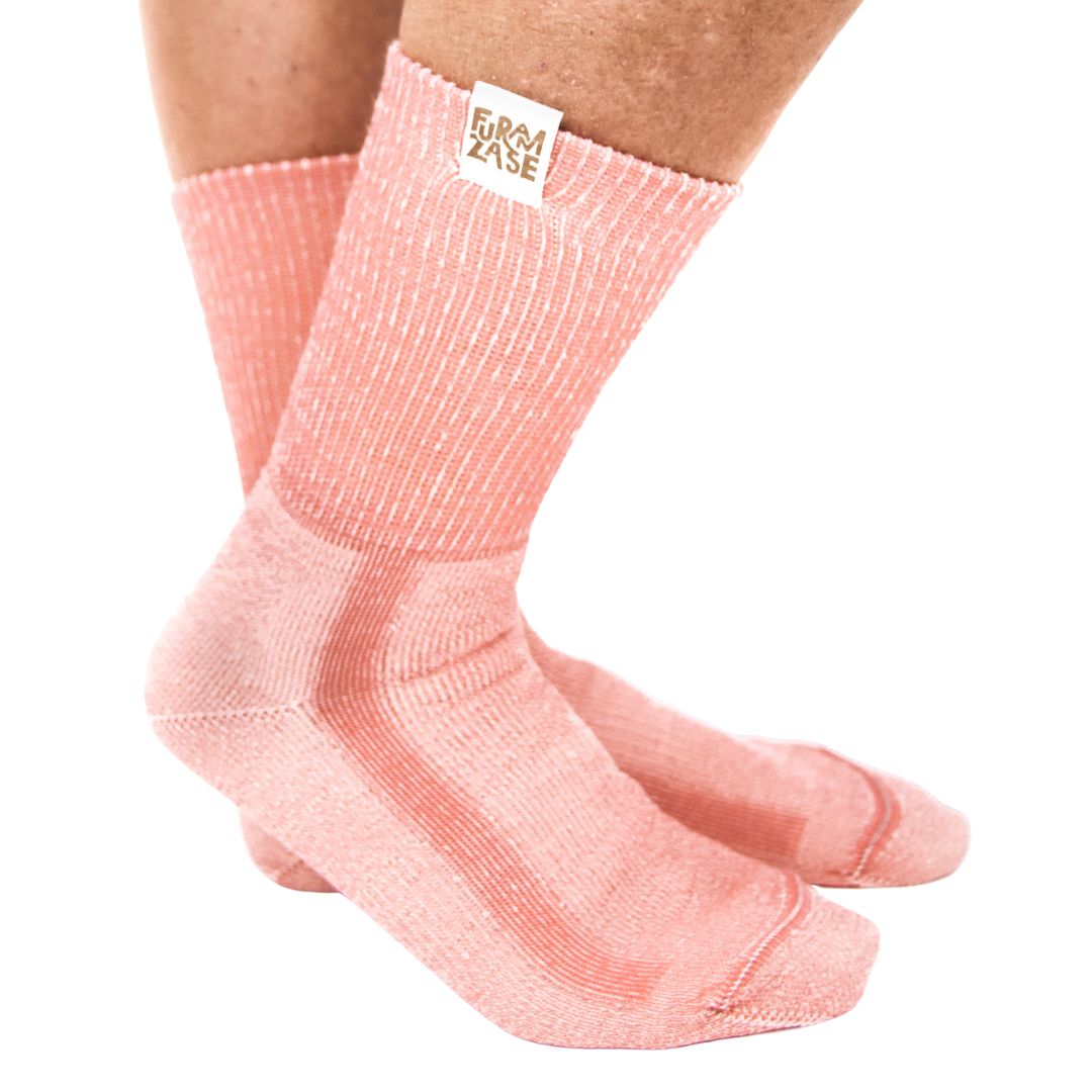 PREMIUM ROZA - merino nogavice